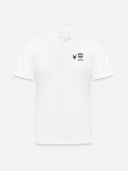 Sternzeichen Skorpion Spruch - Männer Poloshirt - Weiß