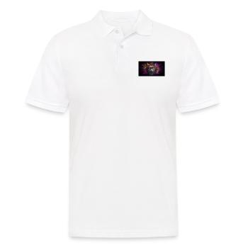 Hypnotic raccoon in the 5th dimension - Men's Polo Shirt - white - Front - Kai (181cm)