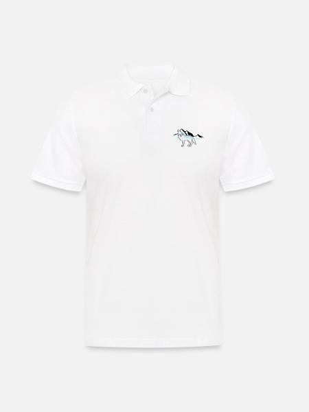 Wolf Mountains 02 - Men's Polo Shirt - white