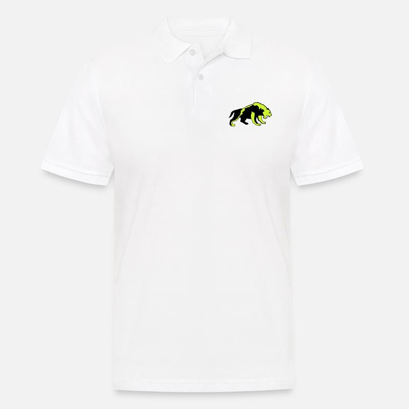 tigre 02 - Polo Homme - blanc