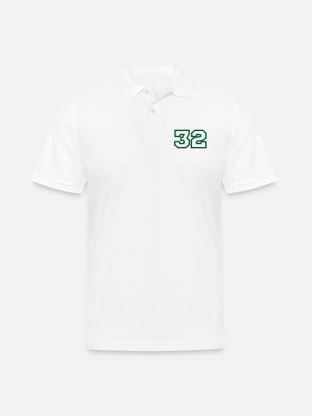 Number 32 green sport - Men's Polo Shirt - white