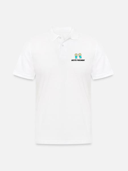 beste freunde 1 - Männer Poloshirt - Weiß