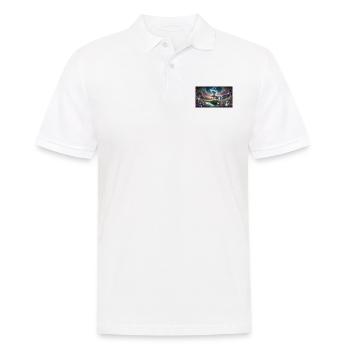 Ein mystisches Einhorn mit Aurora Boreralis - Männer Poloshirt - Weiß - Vorne - Kai (181cm)