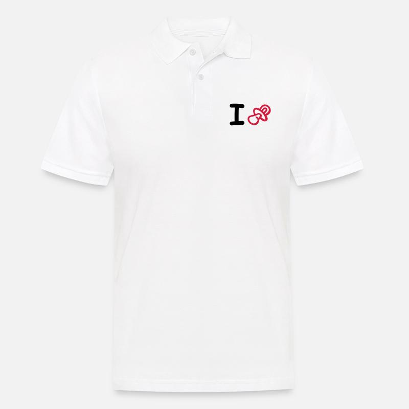 Schnuller - Männer Poloshirt - Weiß