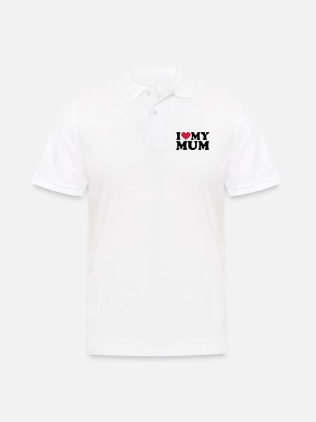 I love my Mum - Men's Polo Shirt - white