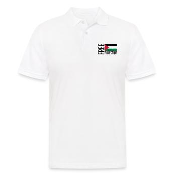 free_palestine_pa3 - Männer Poloshirt - Weiß - Vorne - Kai (181cm)