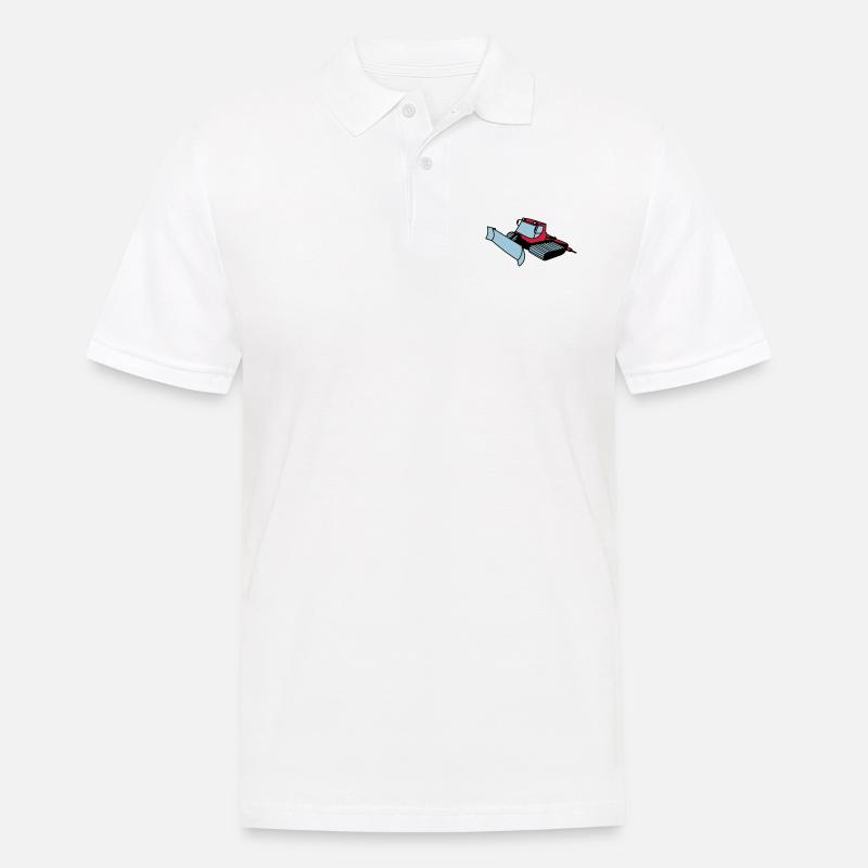 Pistenraupe - Männer Poloshirt - Weiß