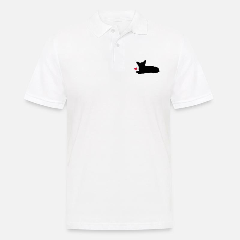Corgi - Männer Poloshirt - Weiß