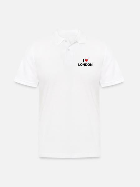 I love London - Groot-Brittannië - UK Verenigd Koninkrijk - Mannen poloshirt - wit