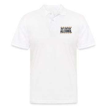 Spruch Kann Alkohol enthalten - Männer Poloshirt - Weiß - Vorne - Kai (181cm)