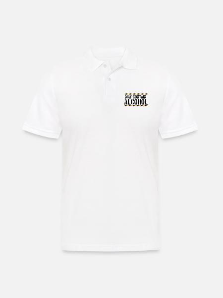Saying May contain alcohol - Men's Polo Shirt - white