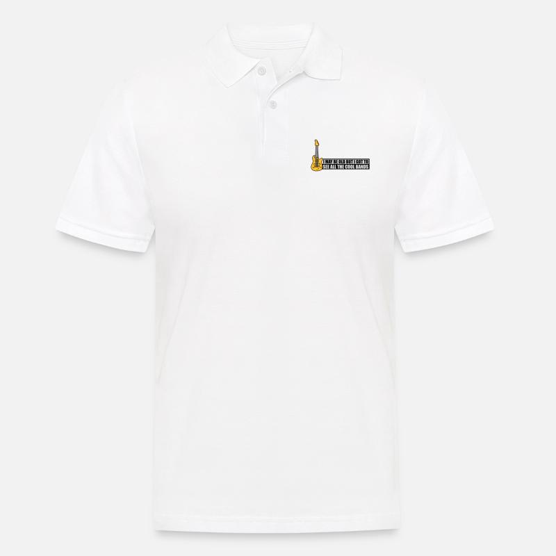 I may be old - Männer Poloshirt - Weiß