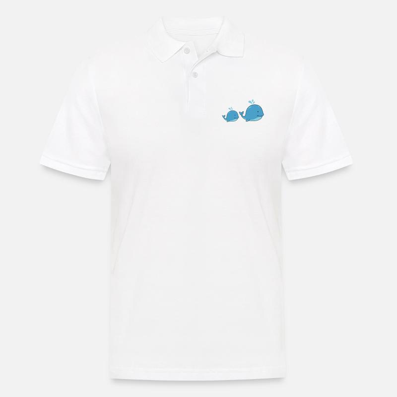 süsser wale - Männer Poloshirt - Weiß