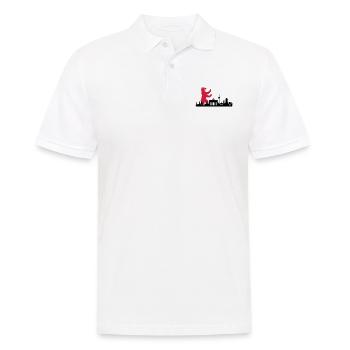 Skyline - Berlin Bär - Männer Poloshirt - Weiß - Vorne - Kai (181cm)