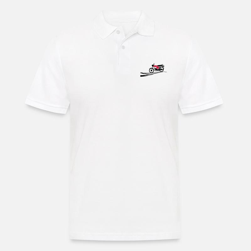 Fahrzeug - Simson S51 - Männer Poloshirt - Weiß