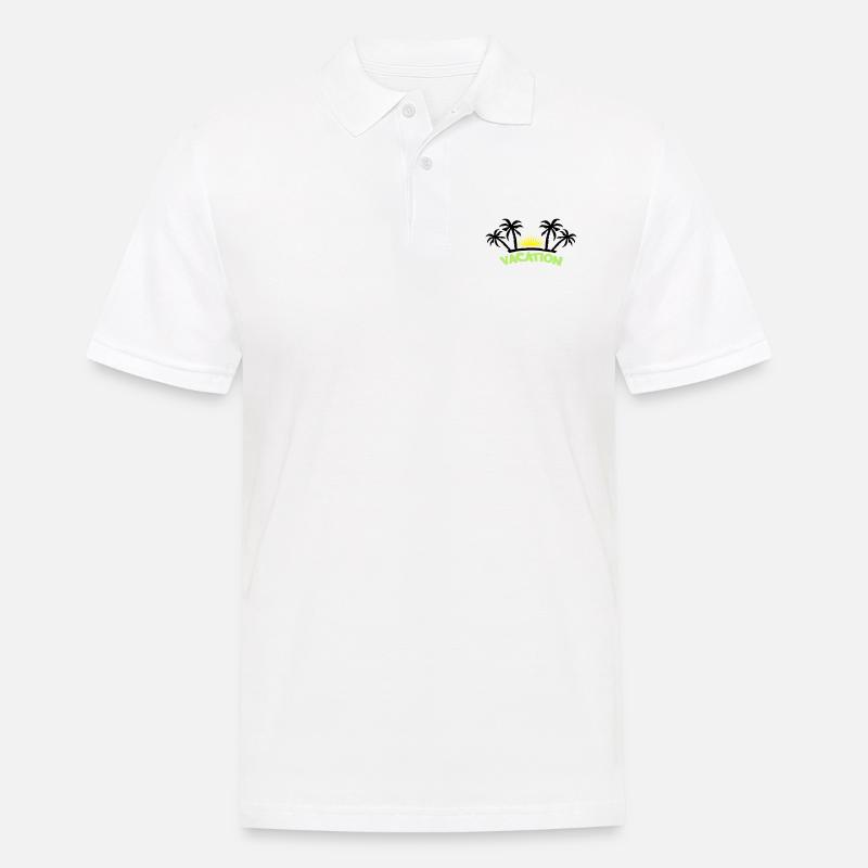 vacation3 - Männer Poloshirt - Weiß