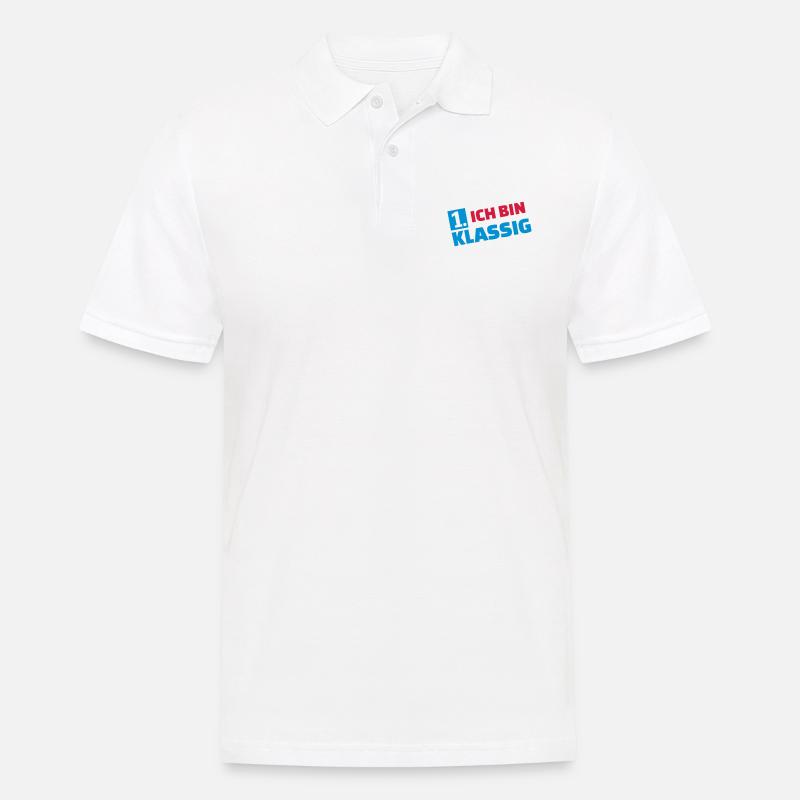 Erstklassig - Männer Poloshirt - Weiß