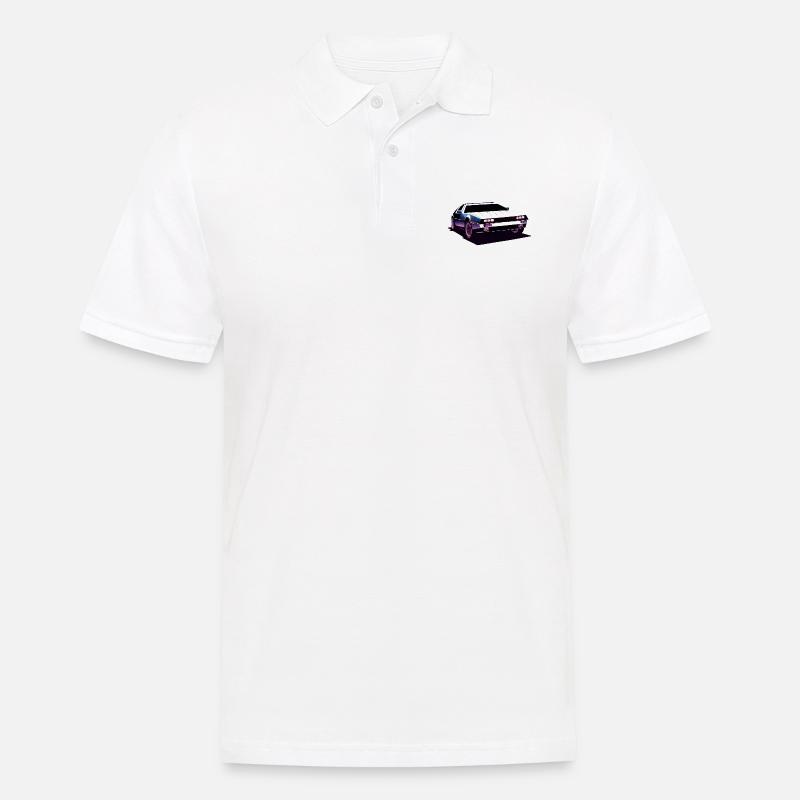Delorean Youngtimer Oldtimer - Männer Poloshirt - Weiß
