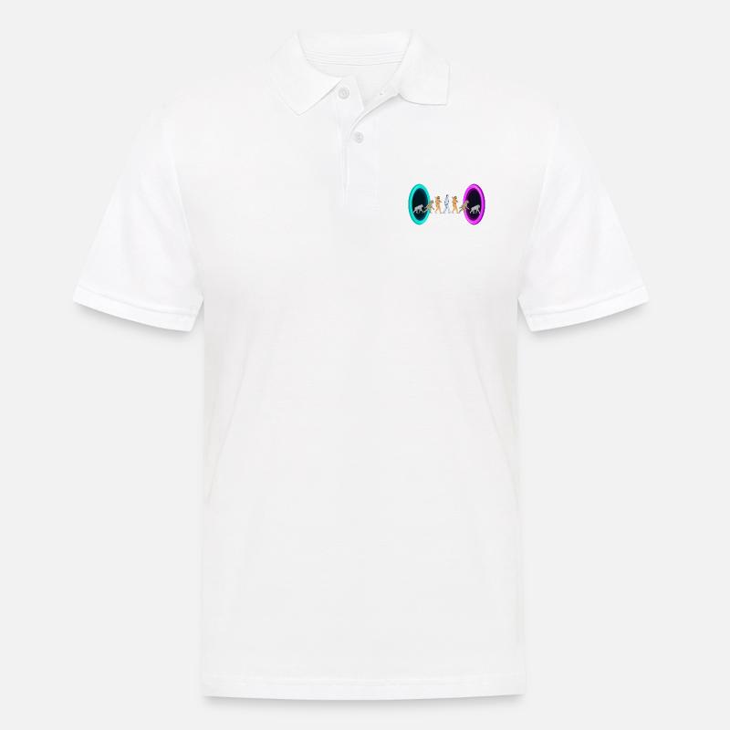 Evolution durch Portale - Männer Poloshirt - Weiß