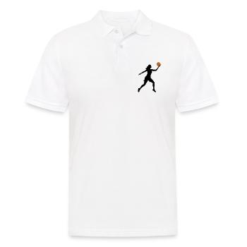 Basketball Player Symbol Basketball Player Woman - Men's Polo Shirt - white - Front - Kai (181cm)