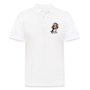 Beagle Hund Weihnachten - Männer Poloshirt - Weiß - Vorne - Kai (181cm)