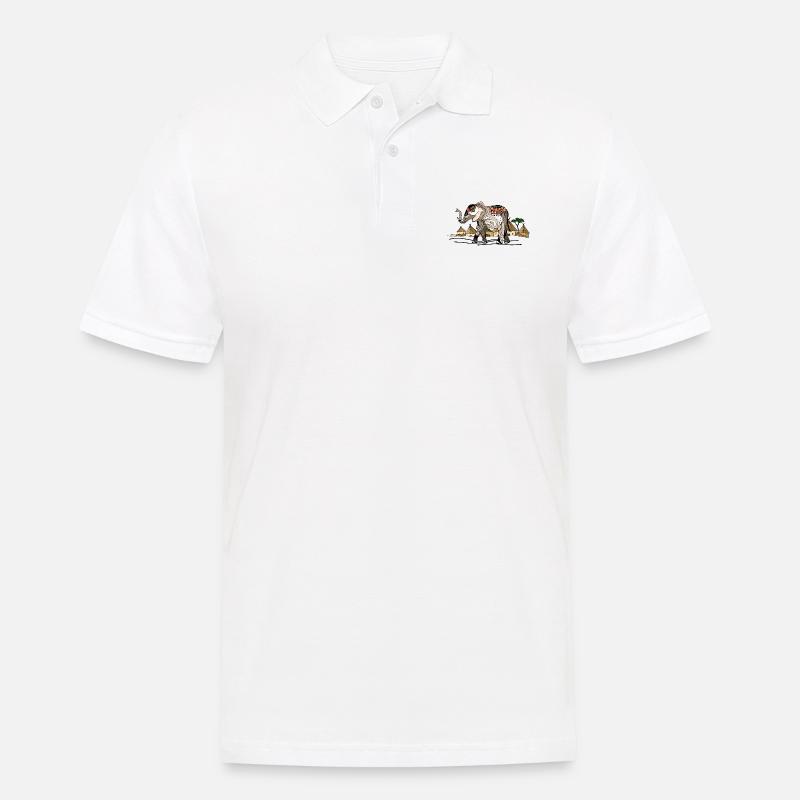 Elefant - Männer Poloshirt - Weiß
