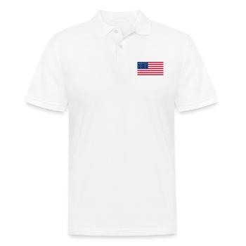 usa - Männer Poloshirt - Weiß - Vorne - Kai (181cm)