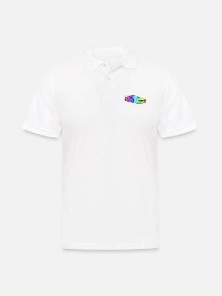 cool car colourful - Männer Poloshirt - Weiß