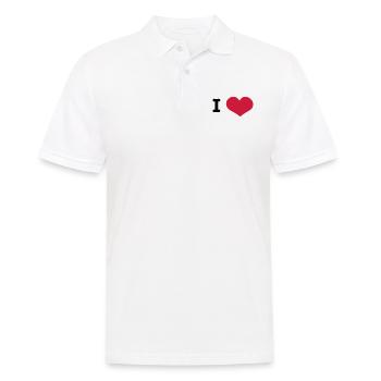 I Love ... (insert own text) - Men's Polo Shirt - white - Front - Kai (181cm)