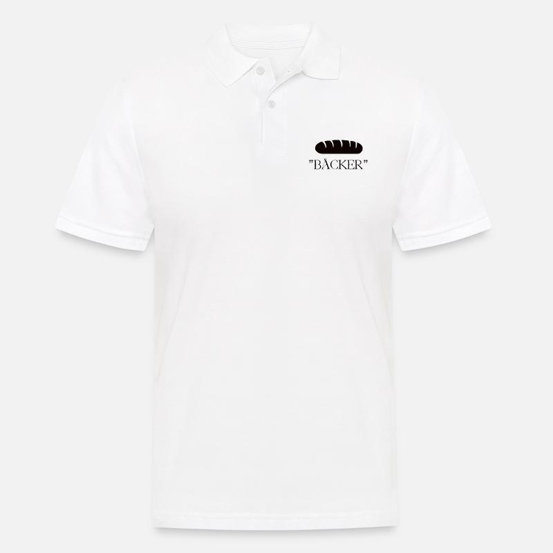 BASIC BÄCKER - Männer Poloshirt - Weiß
