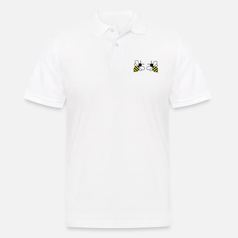 bees - Männer Poloshirt - Weiß
