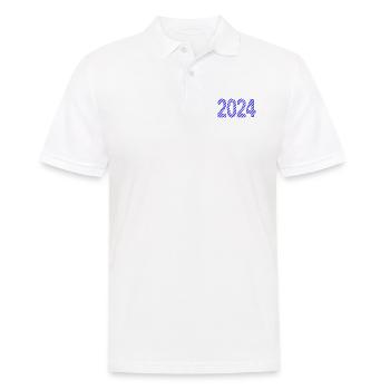 2024. BONNE ANNEE. SAINT SYLVESTRE. NOUVELLE ANNÉE - Polo Homme - blanc - Devant - Kai (181cm)