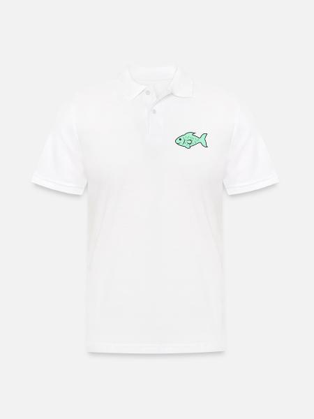 fish1 - Men's Polo Shirt - white