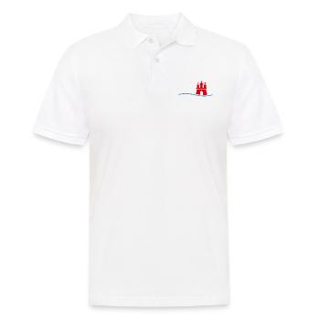 Hamburg state coat of arms - Men's Polo Shirt - white - Front - Kai (181cm)