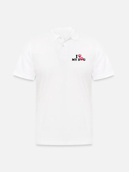 i_love_mz_dog_f2 - Men's Polo Shirt - white