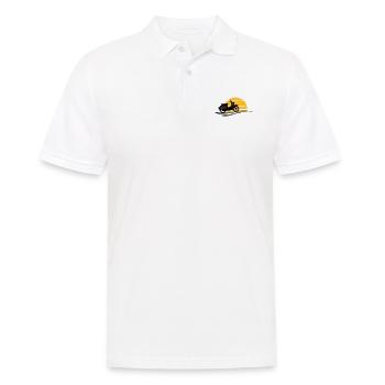Fahrzeug - Schwalbe Sonne - Männer Poloshirt - Weiß - Vorne - Kai (181cm)