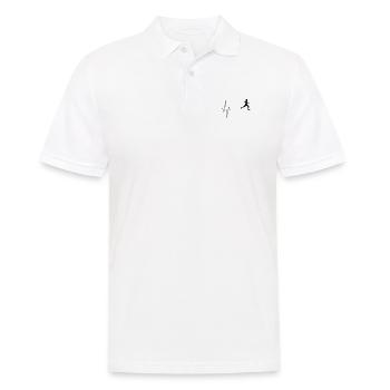 Herzschlag Läufer - Männer Poloshirt - Weiß - Vorne - Kai (181cm)