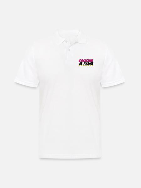 COUSINE JE t'aime - Polo Homme - blanc
