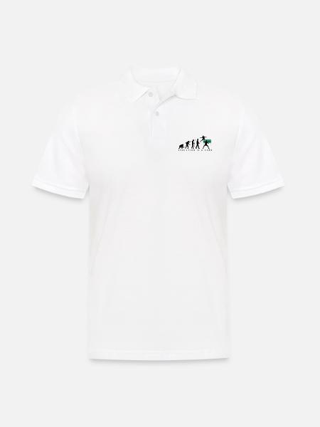 evolution_tischtennisspieler_102012_a_3c - Men's Polo Shirt - white