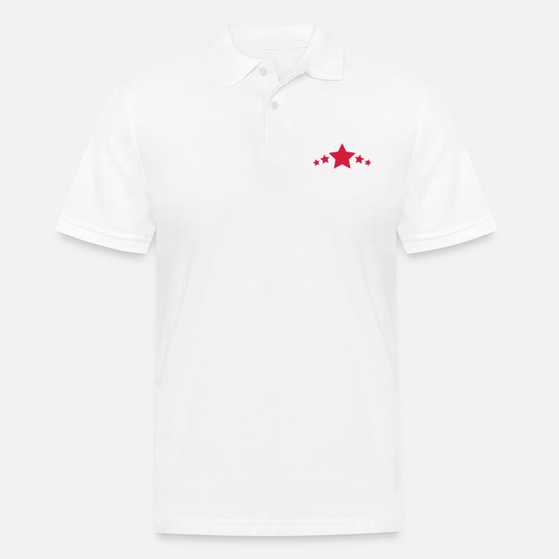 5_stars_f1 - Männer Poloshirt - Weiß