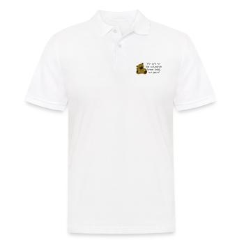 Das wird mir hier zu kindisch komm Teddy wir gehen - Männer Poloshirt - Weiß - Vorne - Kai (181cm)