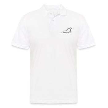 Paragliding vom Berg - Männer Poloshirt - Weiß - Vorne - Kai (181cm)
