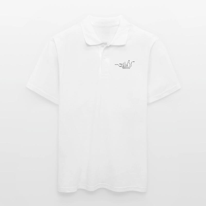 pc wires processor cpu wire cabling compu Men's Polo Shirt