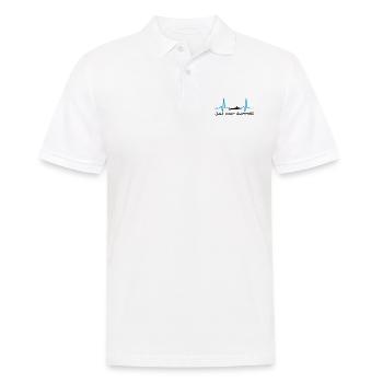 Just keep swimming, Swimming Heartbeat, ECG - Polo Homme - blanc - Devant - Kai (181cm)
