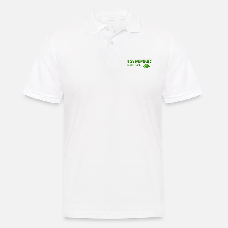Camping 2000 Geschenk - Männer Poloshirt - Weiß