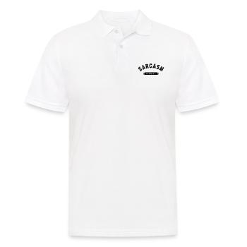SARCASM - Männer Poloshirt - Weiß - Vorne - Kai (181cm)