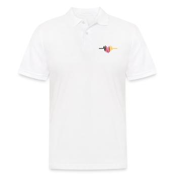 Deutschland Herz - Männer Poloshirt - Weiß - Vorne - Kai (181cm)