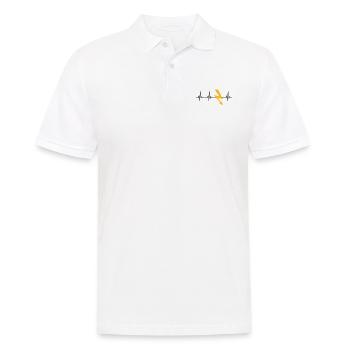 courant puls puls puls puls pulse fréquence électrique blitz en - Polo Homme - blanc - Devant - Kai (181cm)