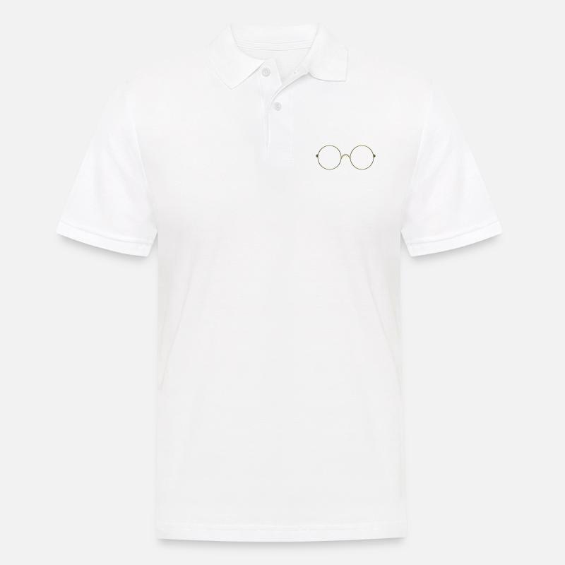 Brille Geschenk - Männer Poloshirt - Weiß