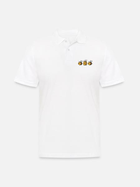 bee different comic bee - Men's Polo Shirt - white